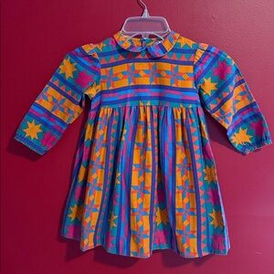 Vintage Girls Quilt Pattern Flannel Wibbies Dress